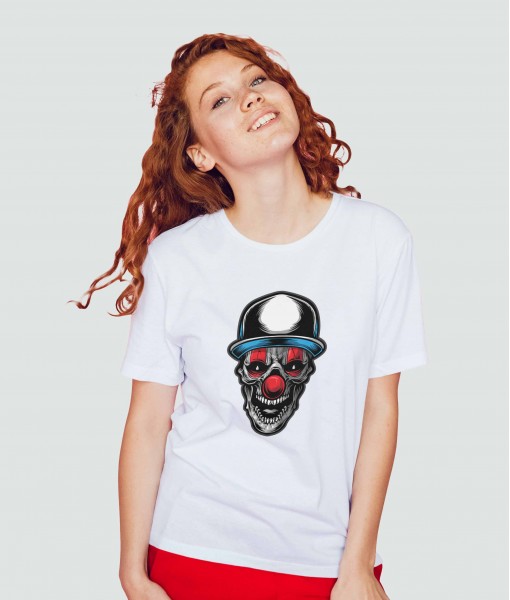 Дамска тениска с щампа Готика Clown Skull